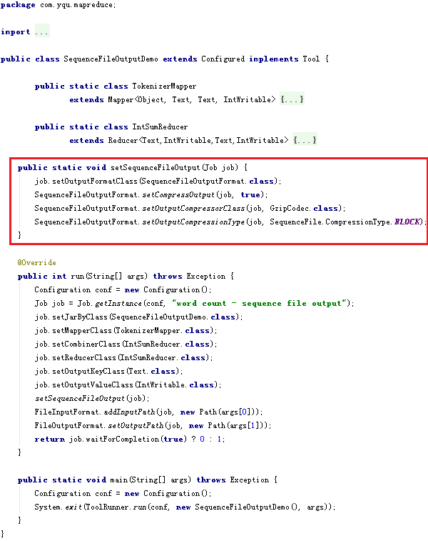 [Hadoop] MapReduce输出SequenceFile实践