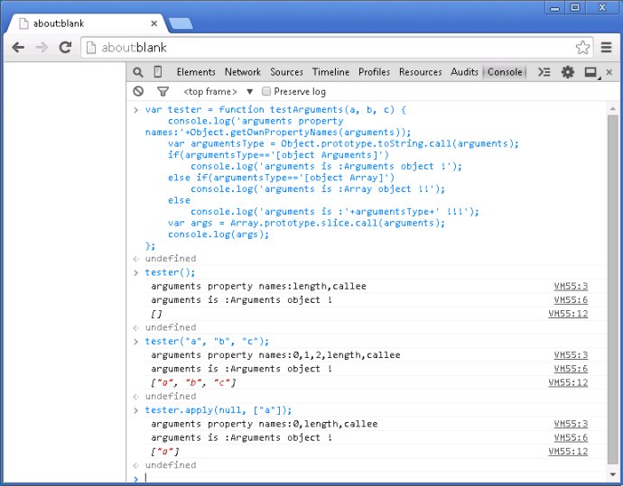 JavaScript: 函数的Arguments对象属性