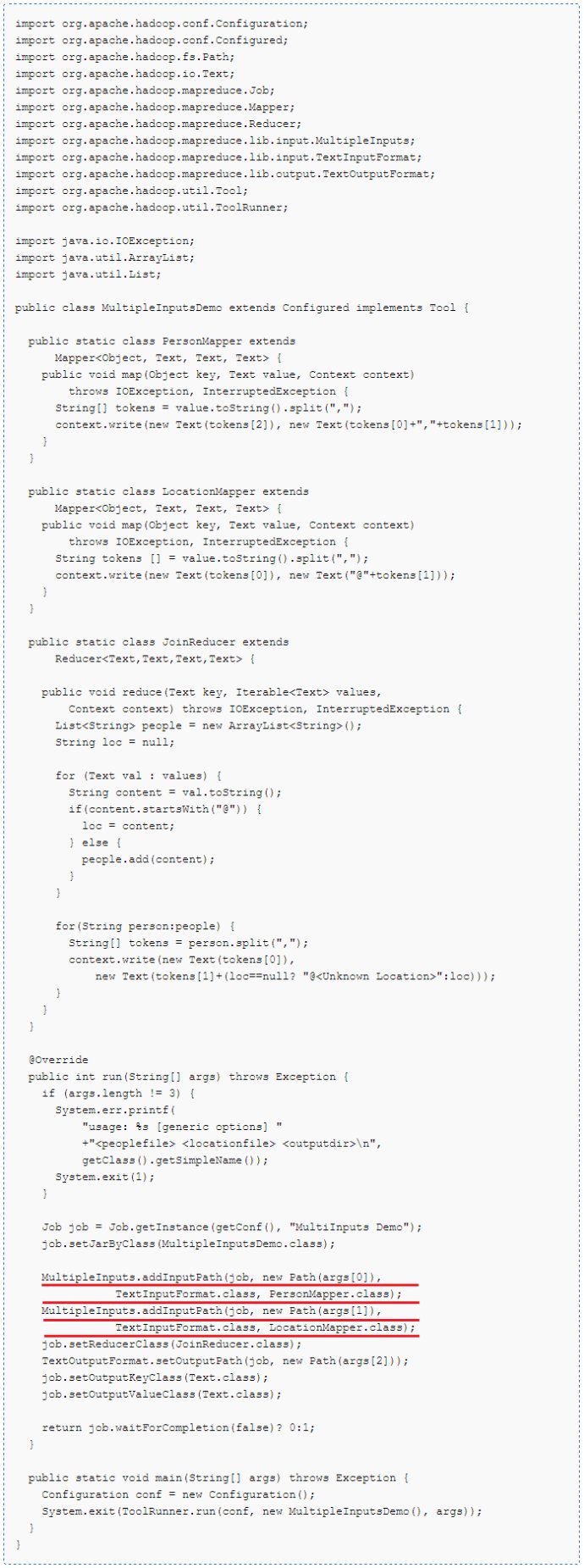 [Hadoop] 通过MultipleInputs处理多输入文件