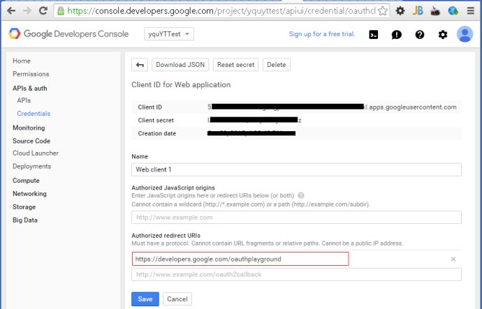 解决 “Access Not Configured. The API (YouTube Analytics API) is not enabled for your project.”