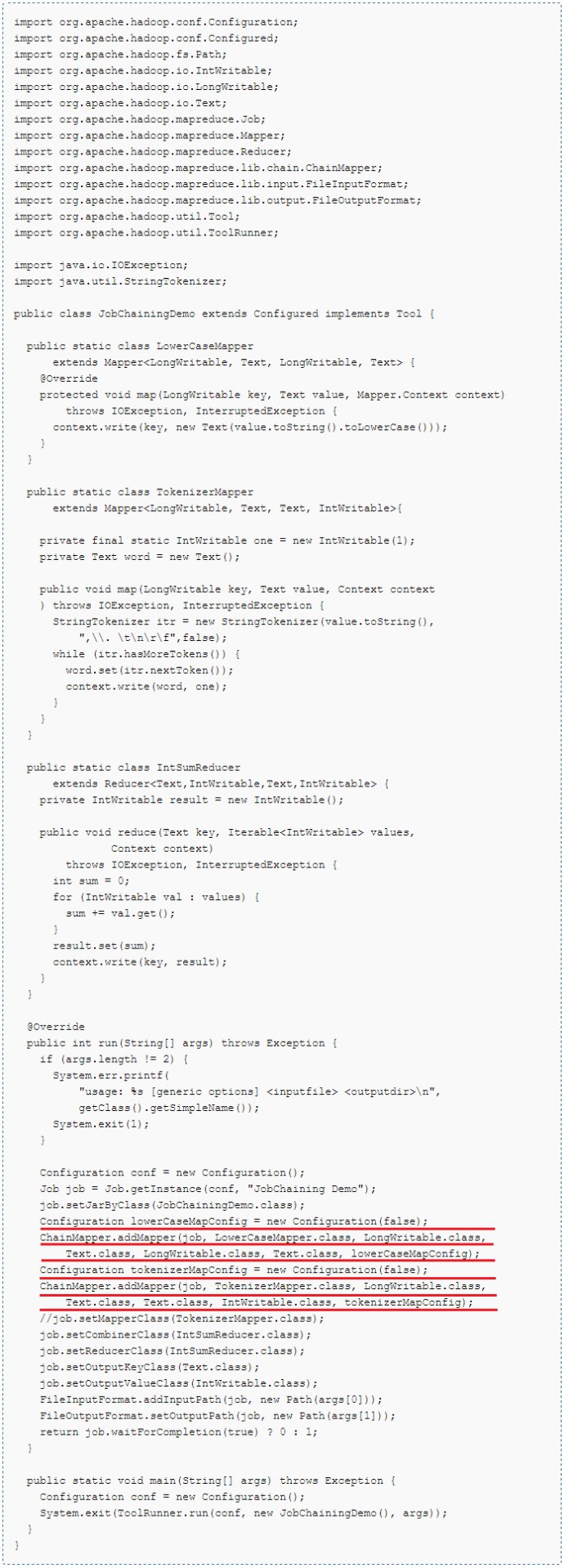 [Hadoop] 使用ChainMapper和ChainReducer运行MapReduce作业链