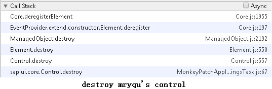 [OpenUI5] 通过sap.ui.core.Core的registerElement和deregisterElement函数监控View和控件的构造和析构