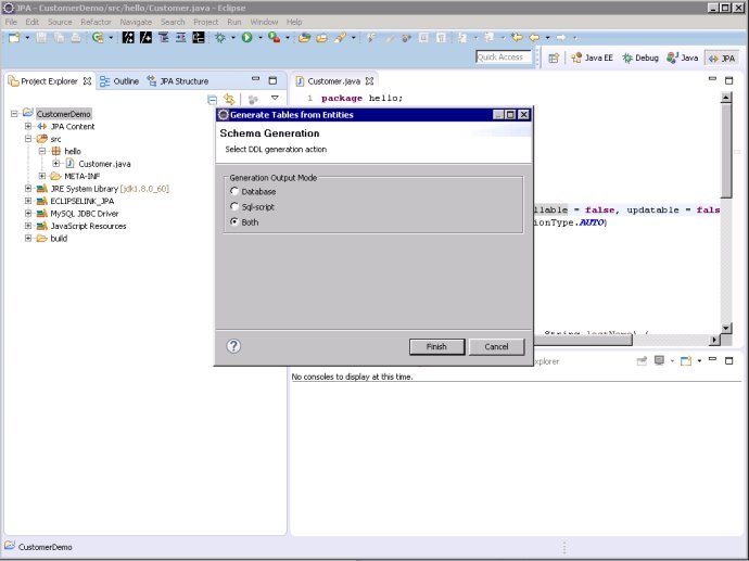 [Hibernate Tools] 通过JPA Entity类生成数据库表