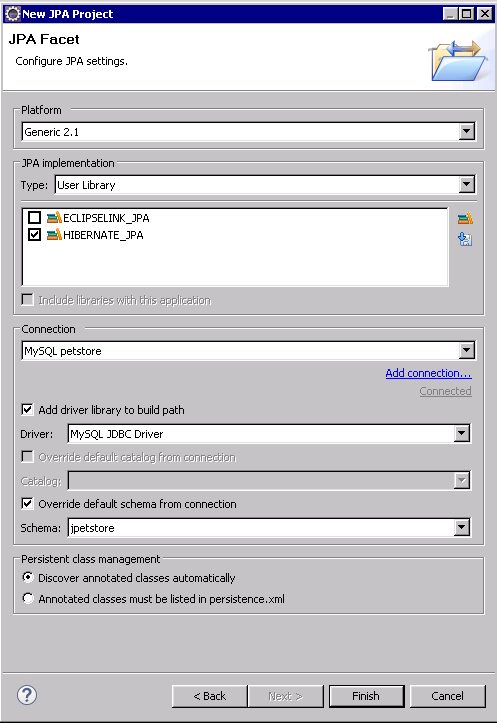 [Hibernate Tools] 通过数据库表生成JPA Entity类