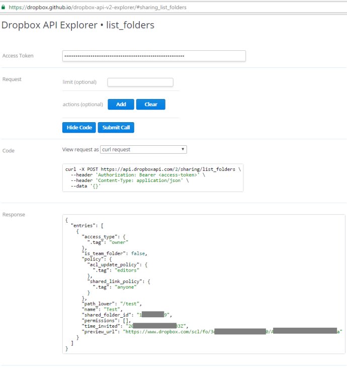 Hello Dropbox API