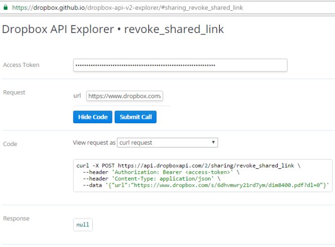 Hello Dropbox API