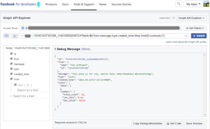 Get likes count using fields parameters in Facebook Graph API