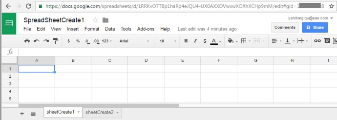 Hello Google Sheets API