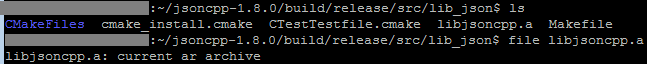 Linux: build jsoncpp