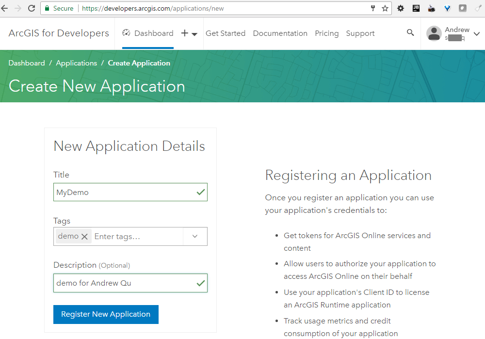 ArcGISDev AppInfoInput