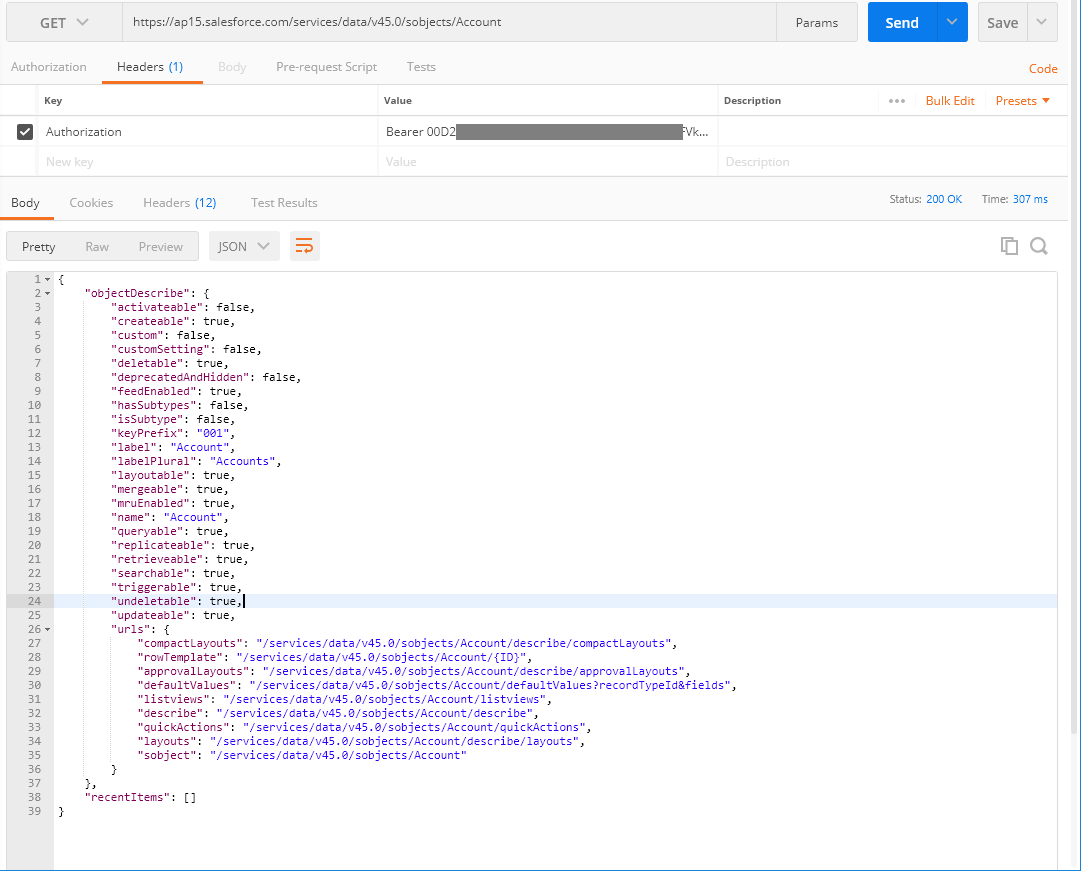 salesforce api: get obj metadata