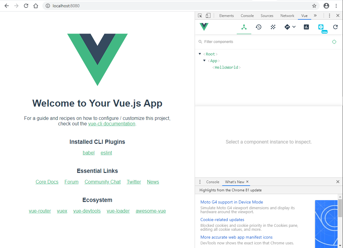 use Vue Dev Tools